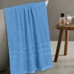 Premium Sky Blue Bath Towel – Soft & Quick Dry 1 Piece - Image 3