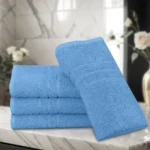 Premium Sky Blue Bath Towel – Soft & Quick Dry 1 Piece - Image 4
