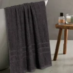 Luxury Charcoal Bath Towel – Soft & Absorbent 1 Piece - Image 3