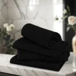 Premium Black Bath Towel - Image 2