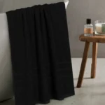 Premium Black Bath Towel - Image 3