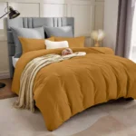Ochre Duvet Cover Set – Modern Warm-Tone Bedding for Hotels & Homes - Image 2
