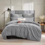 Premium Silver Duvet Cover Set – Luxury Modern Bedding for Hotels & Wholesale