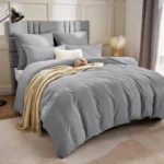 Premium Silver Duvet Cover Set – Luxury Modern Bedding for Hotels & Wholesale - Image 2