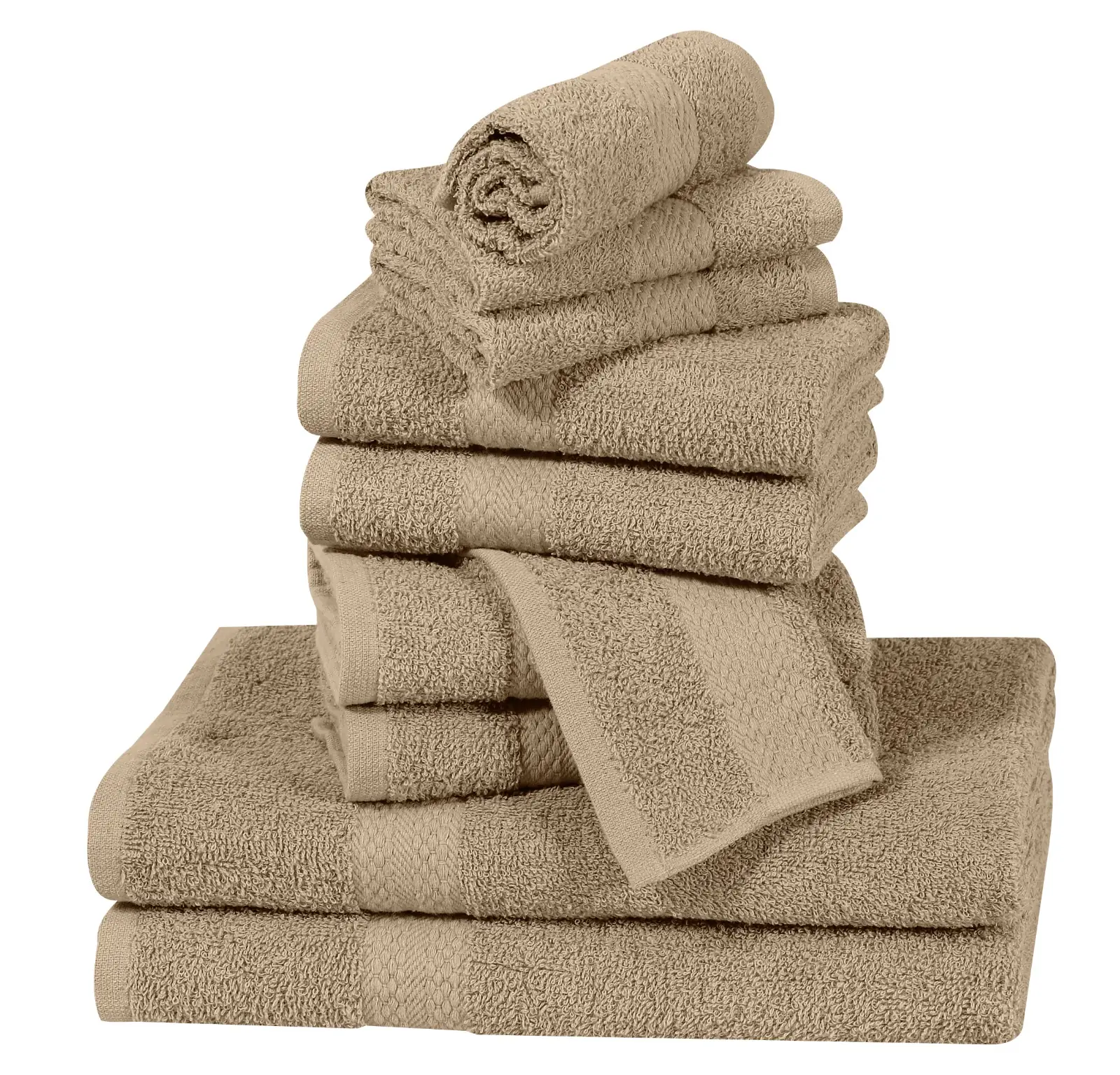 WhatsApp Image 2026-05-19 at 12.55.28 PM (1) ZAS Textile 10 Pieces Beige Towel Set – Soft Absorbent Bathroom Towels - Image 1