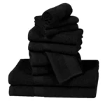 ZAS Textile Black 10 Piece Premium Towel Set – Modern Luxury Bath Towels