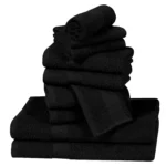 ZAS Textile Black 10 Piece Premium Towel Set – Modern Luxury Bath Towels