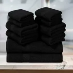 ZAS Textile Black 10 Piece Premium Towel Set – Modern Luxury Bath Towels - Image 2